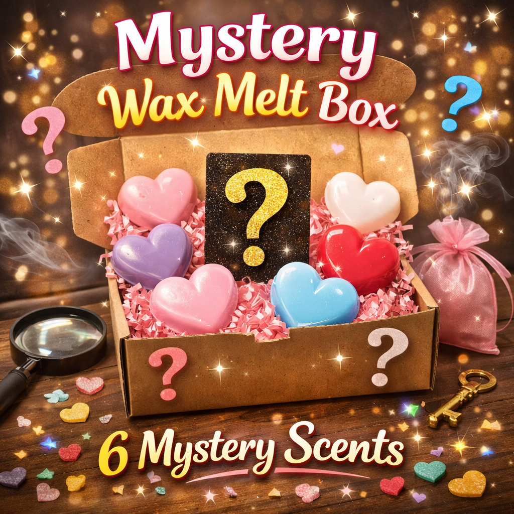 ✨ Mystery Wax Melt Box – 6 Mystery Scents (Heart Clamshells) ✨