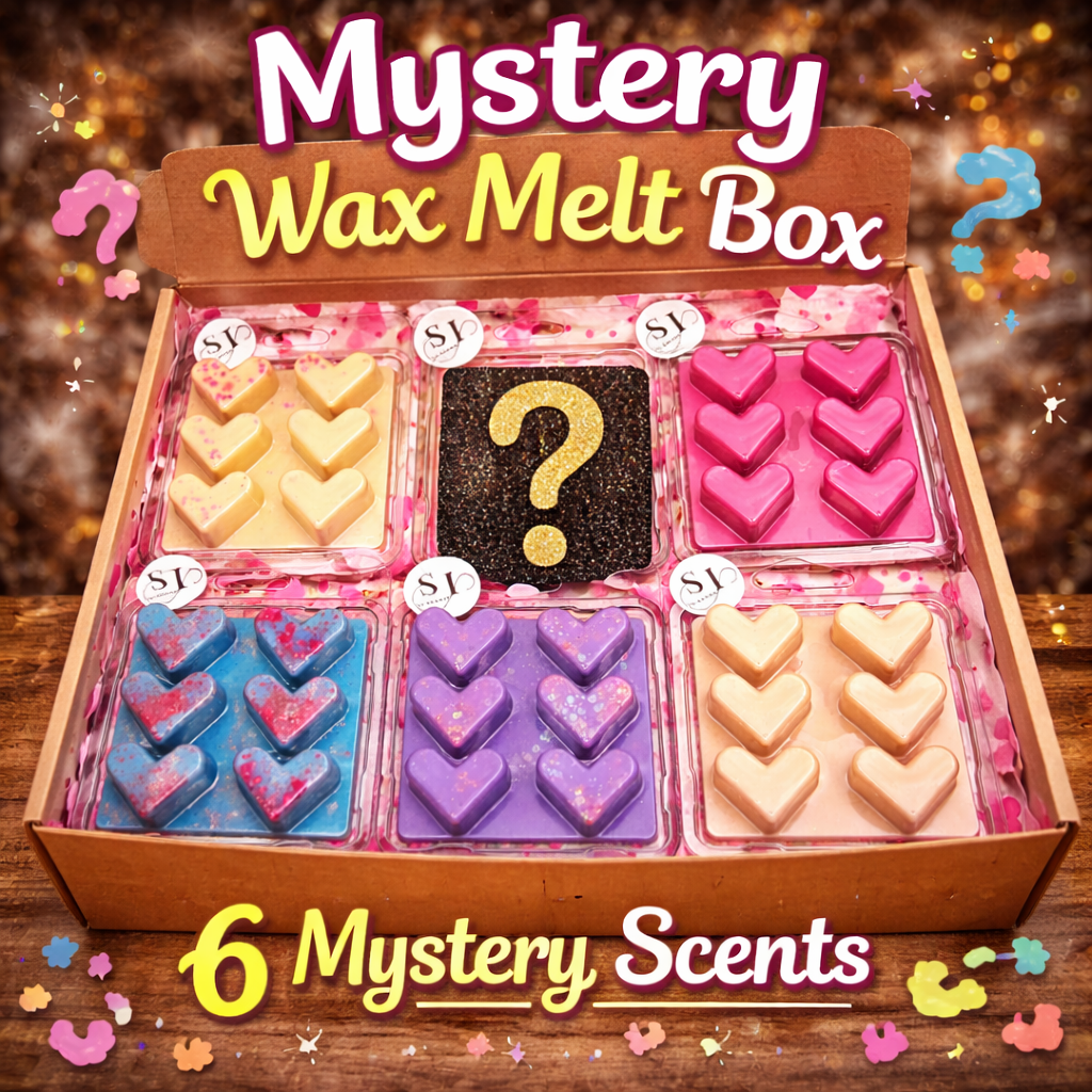 ✨ Mystery Wax Melt Box – 6 Mystery Scents (Heart Clamshells) ✨