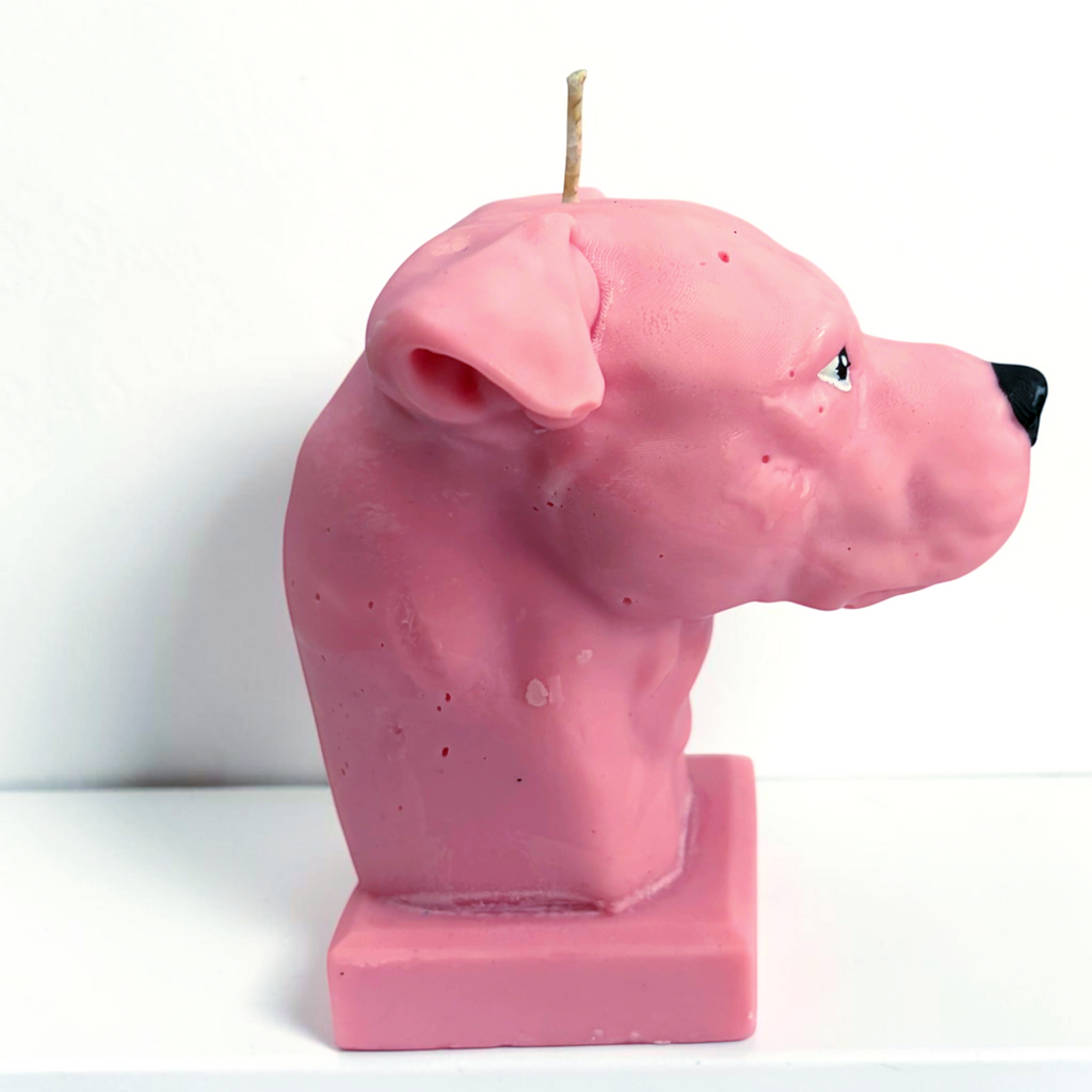 Staffordshire dog decorative soy wax candle