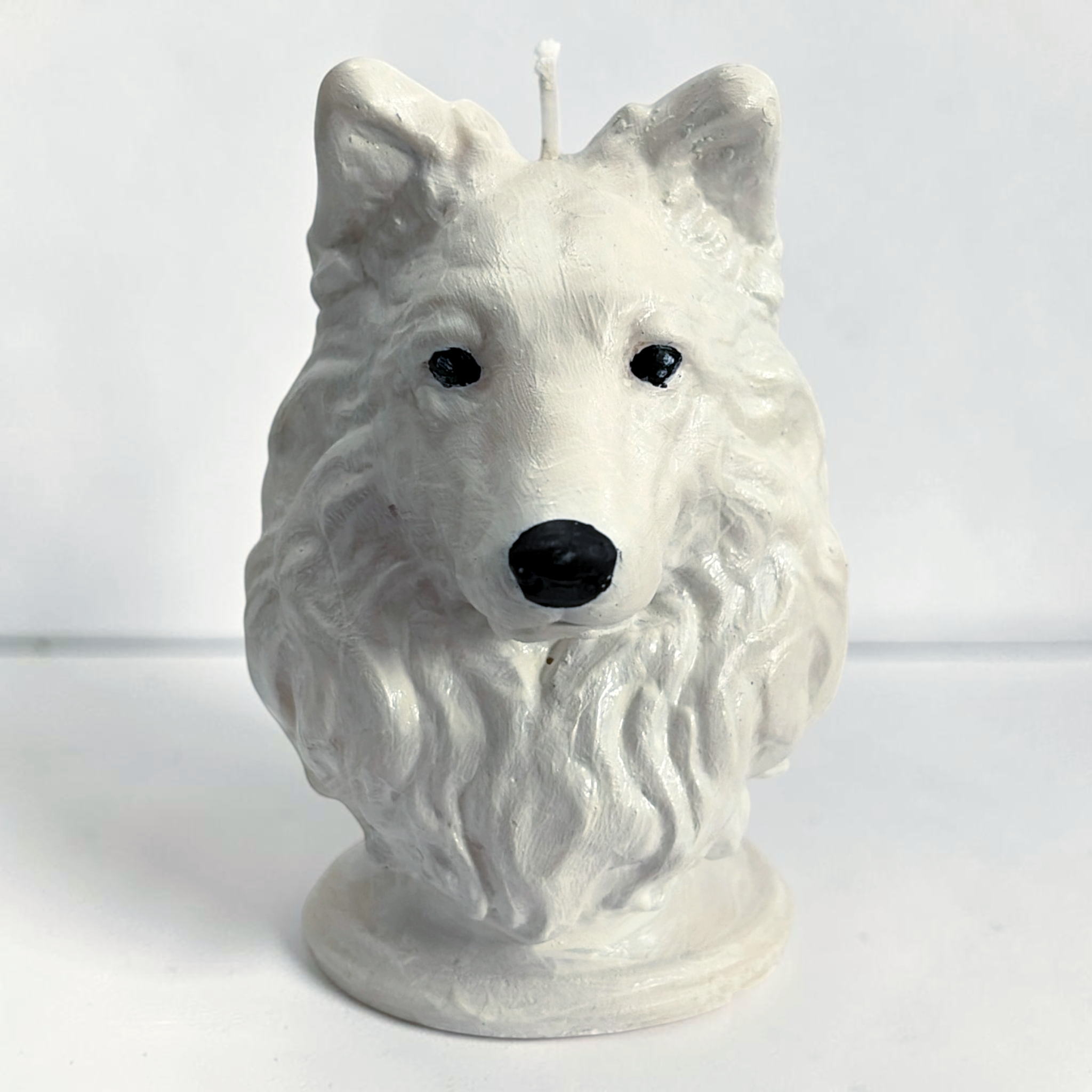 White Swiss Shepherd Dog Decorative soy wax Candle