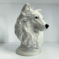 White Swiss Shepherd decorative candle