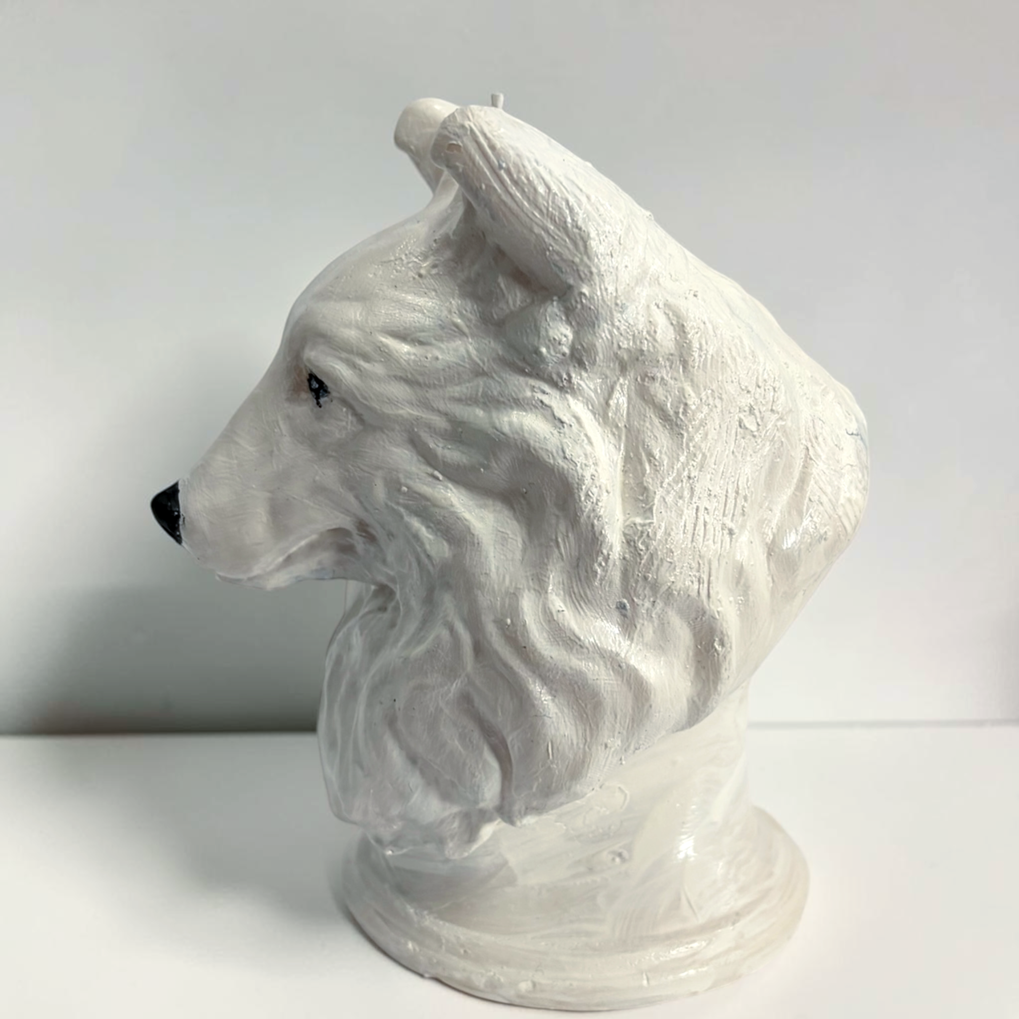 White Swiss Shepherd Dog Decorative soy wax Candle