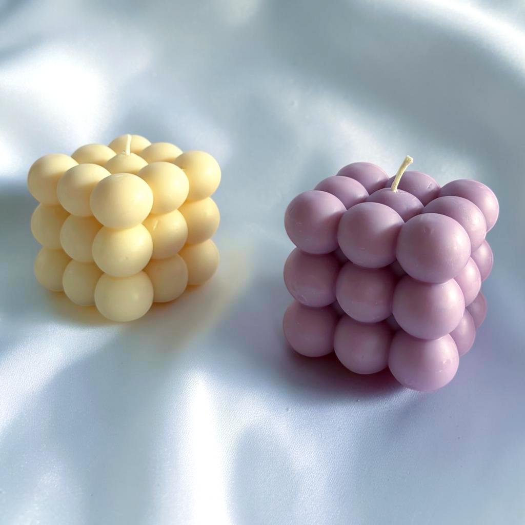 Bubble cube candle