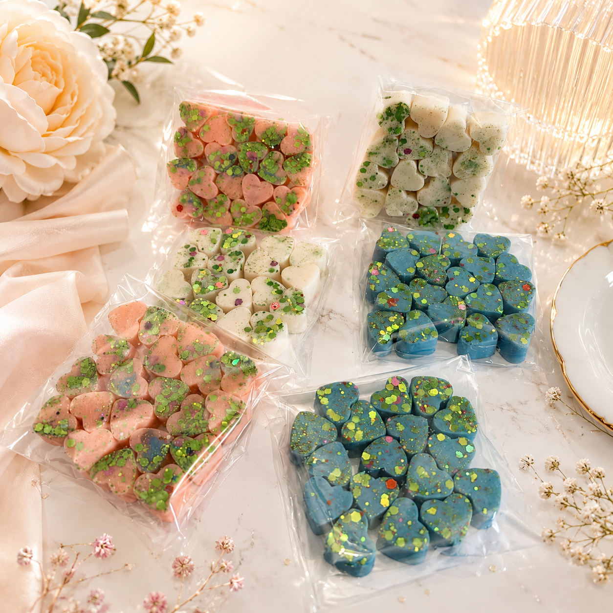 Mini Heart Shaped Wax Melts – Choose Your Scent | Natural Soy Wax